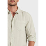 Hampton L/S Linen Shirt Sage Green