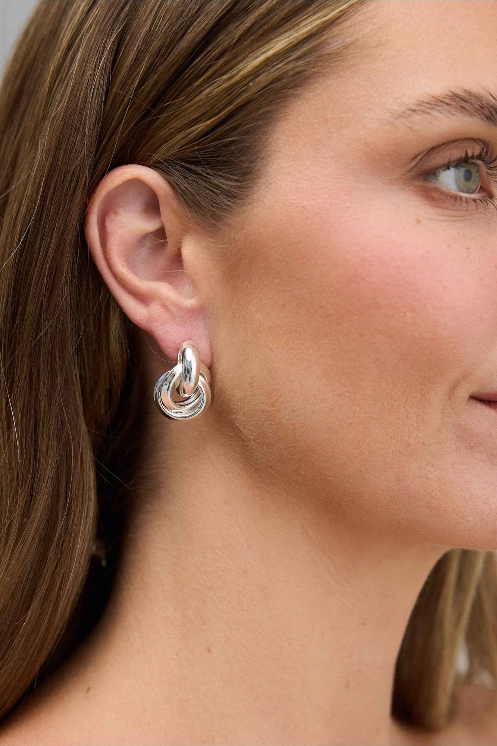 Knot Earrings Silver