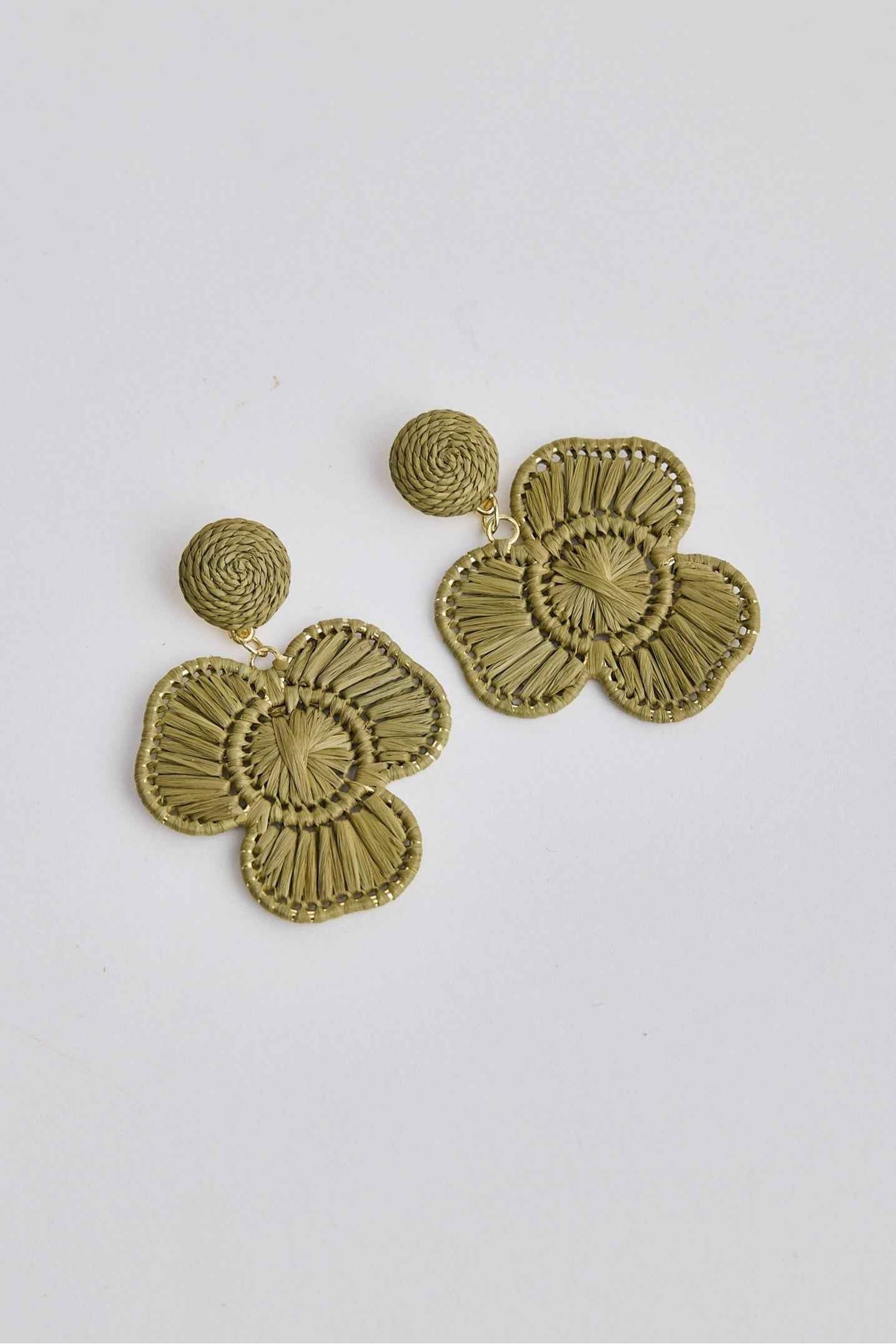 Cameron Earrings Olive