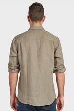 Hampton L/S Linen Shirt Olive