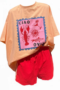 Ciao Seafood Short Set Orange