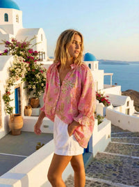 Lobster Print Shirt Pink