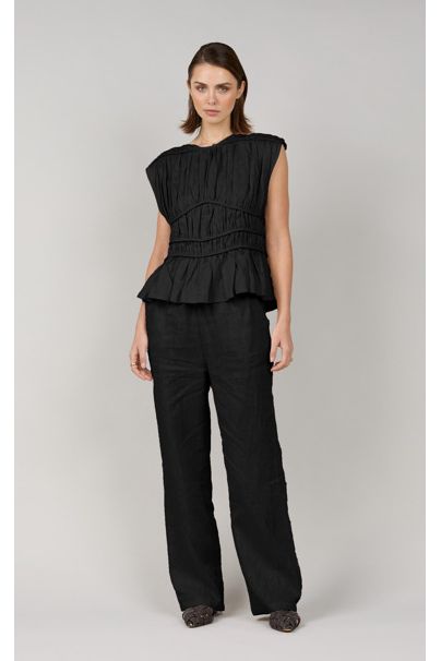 Jorja Ruffle Top Black