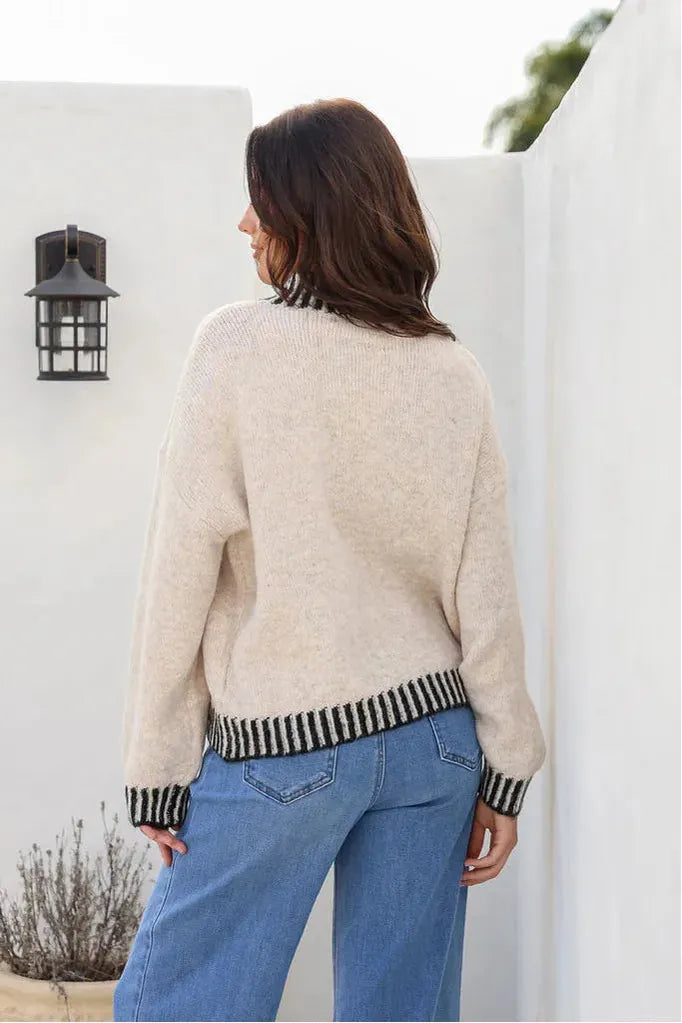 Tilly Stitch Knit Latte/Black