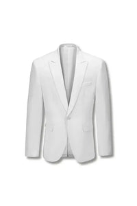 Stallone Plain Weave Suit White