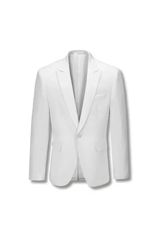 Stallone Plain Weave Suit White