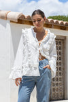 Ellie Tie Up Blouse White