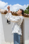 Ellie Tie Up Blouse White