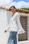 Ellie Tie Up Blouse White