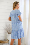 Sofia Gingham Dress Blue