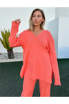 Ava Knit Set Tangerine