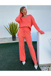 Ava Knit Set Tangerine