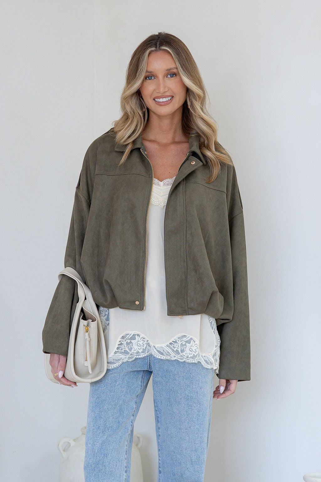 Sadie Bomber Jacket Khaki