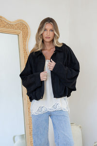 Sadie Bomber Jacket Black