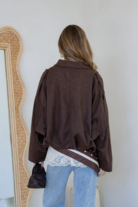 Sadie Bomber Jacket Chocolate