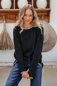 Sadie Cabled Knit Black