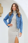 Harper Denim Jacket Dark Blue
