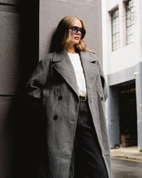 Sasha Longline Coat Grey
