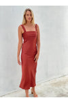 Selena Midi Dress Rust