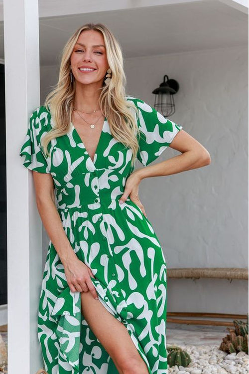 Lilly Midi Dress Green