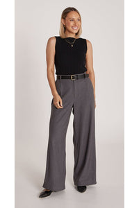 Lilly Boat Neck Tank Black