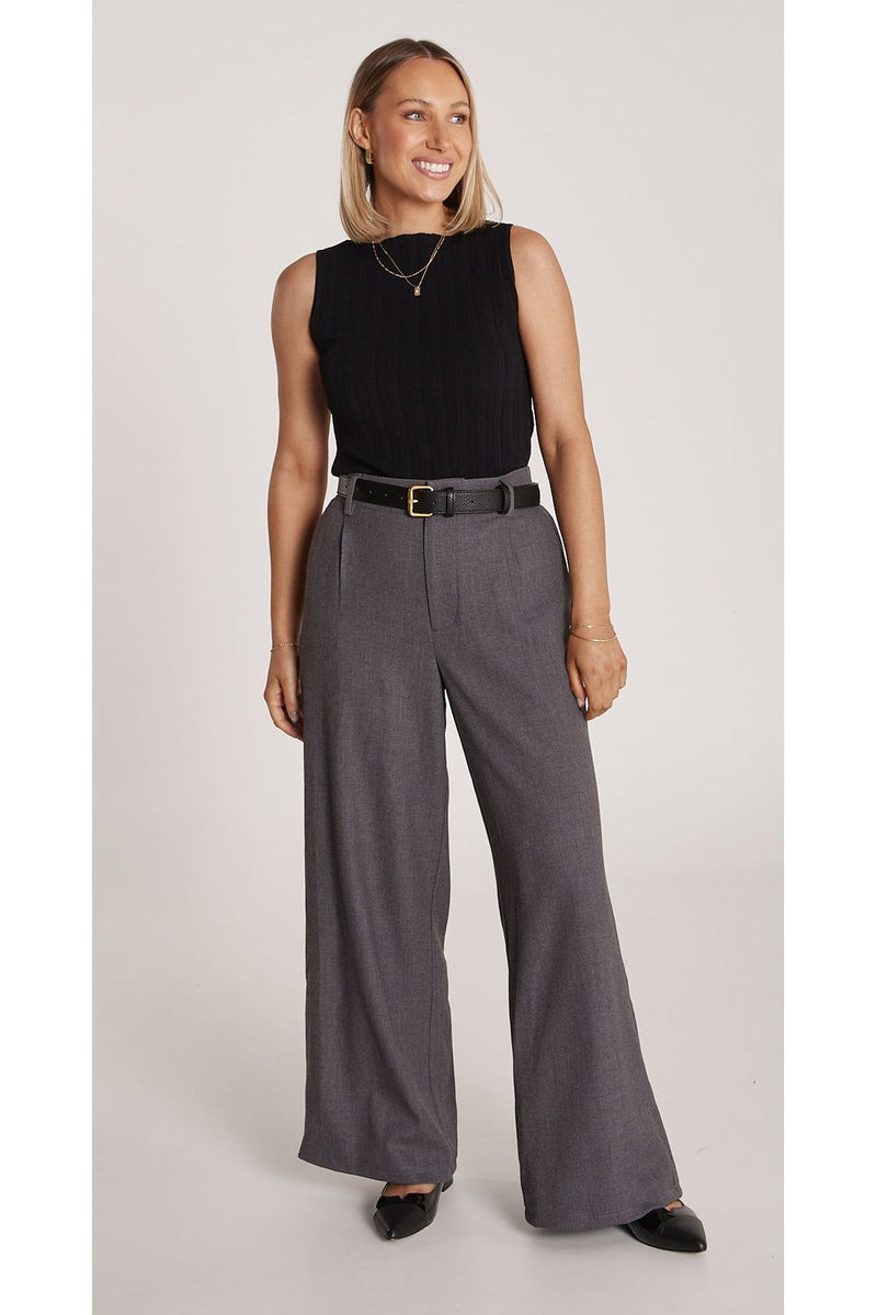 Lilly Boat Neck Tank Black