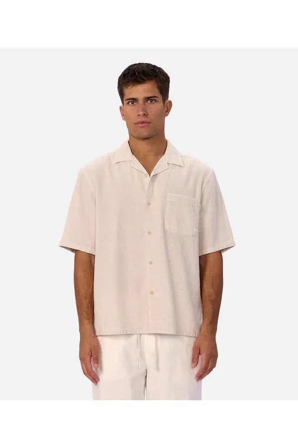 The Striped Marbella SS Shirt Shallot/Off White