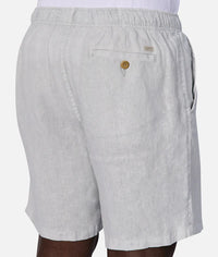 The Marina Linen Short Silver Blue