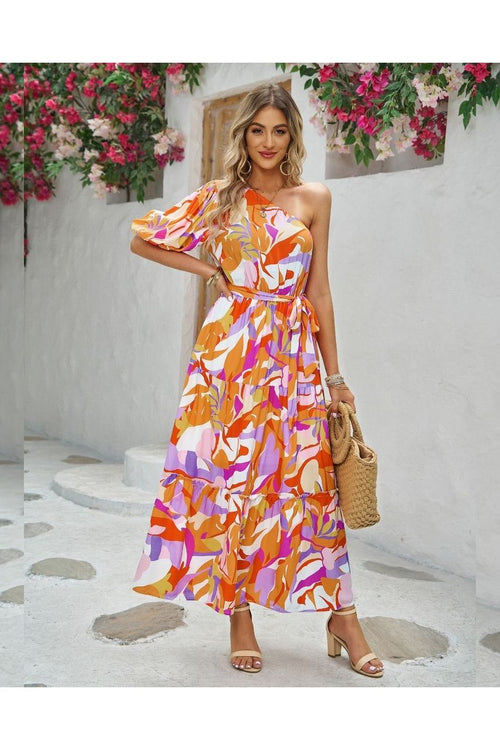 Harriet Floral Dress Orange