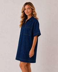 Gigi Collar Denim Dress