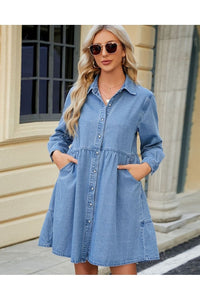 Shaylee Denim Dress Blue