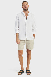 Mick Linen L/S Shirt White