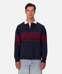 The Striped Knitted Rugby Navy