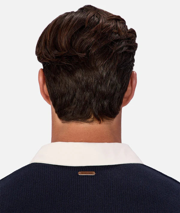 The Striped Knitted Rugby Navy