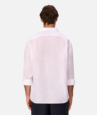 St Martins L/S Linen Shirt White