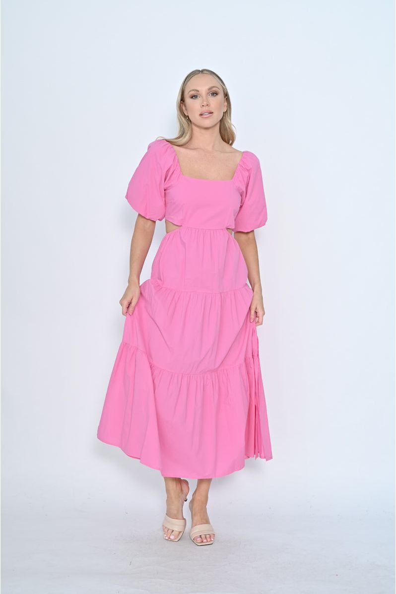 Payton Midi Dress Hot Pink