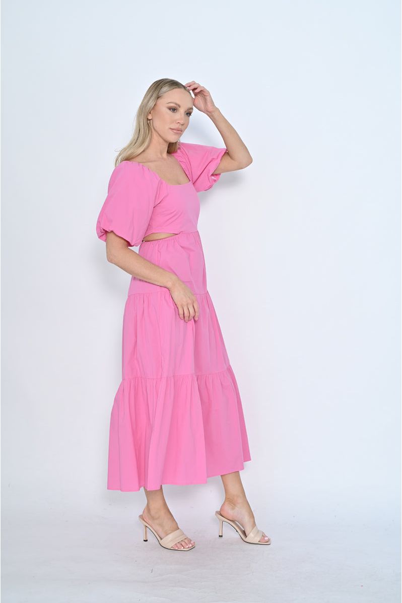 Payton Midi Dress Hot Pink