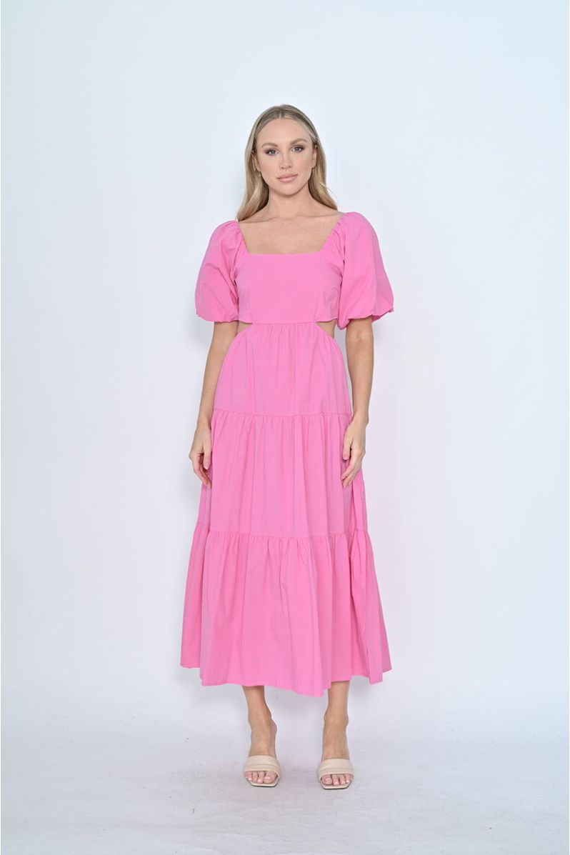 Payton Midi Dress Hot Pink