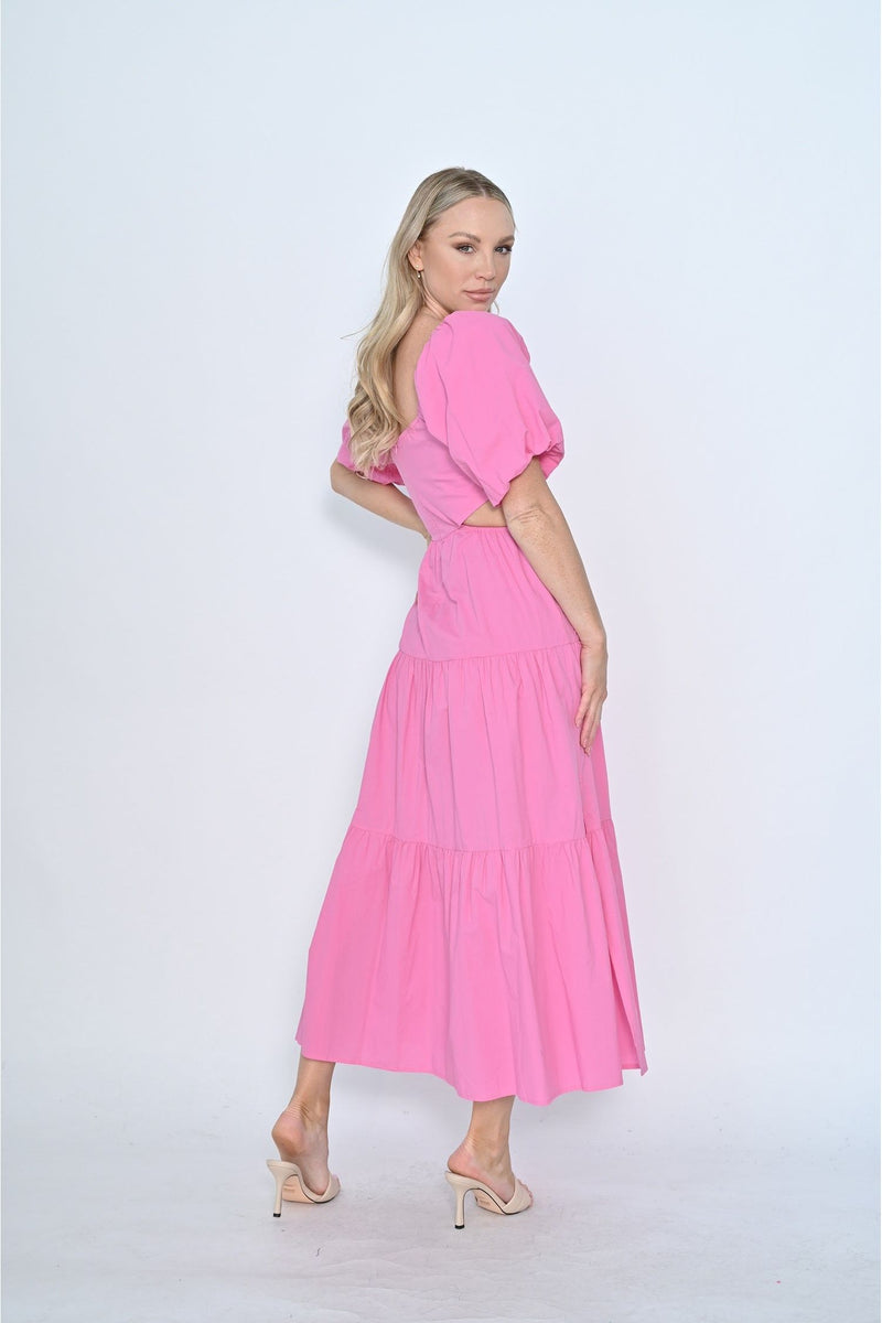 Payton Midi Dress Hot Pink