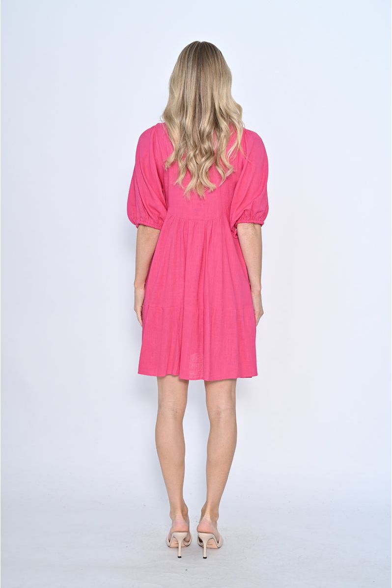 Amine Dress Hot Pink