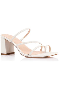 Nature Block Heel Mules Chalk