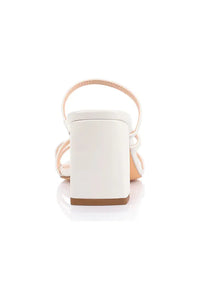 Nature Block Heel Mules Chalk