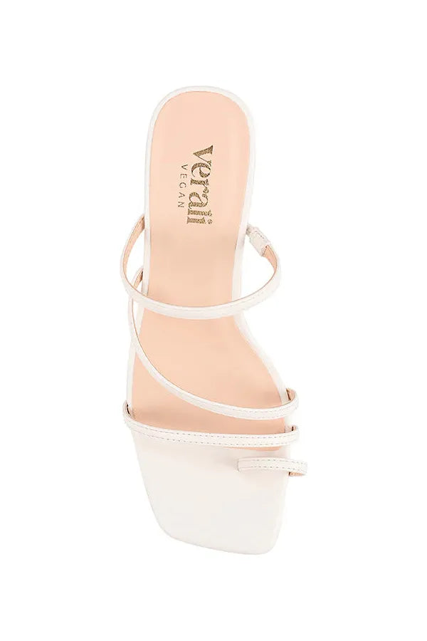Nature Block Heel Mules Chalk
