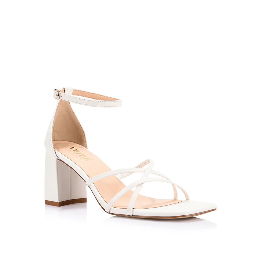 Nelly Block Heels Chalk White