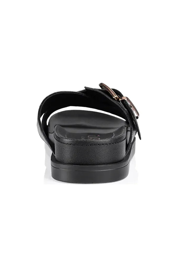 Oscar Chunky Slide Black Croc
