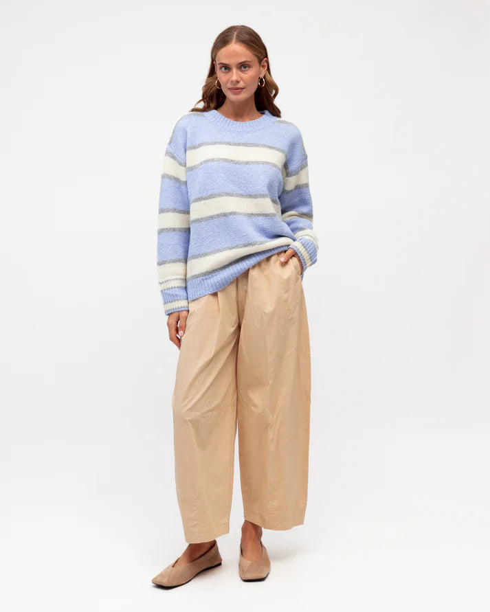 Catie Stripe Knit Blue