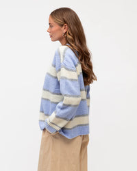 Catie Stripe Knit Blue