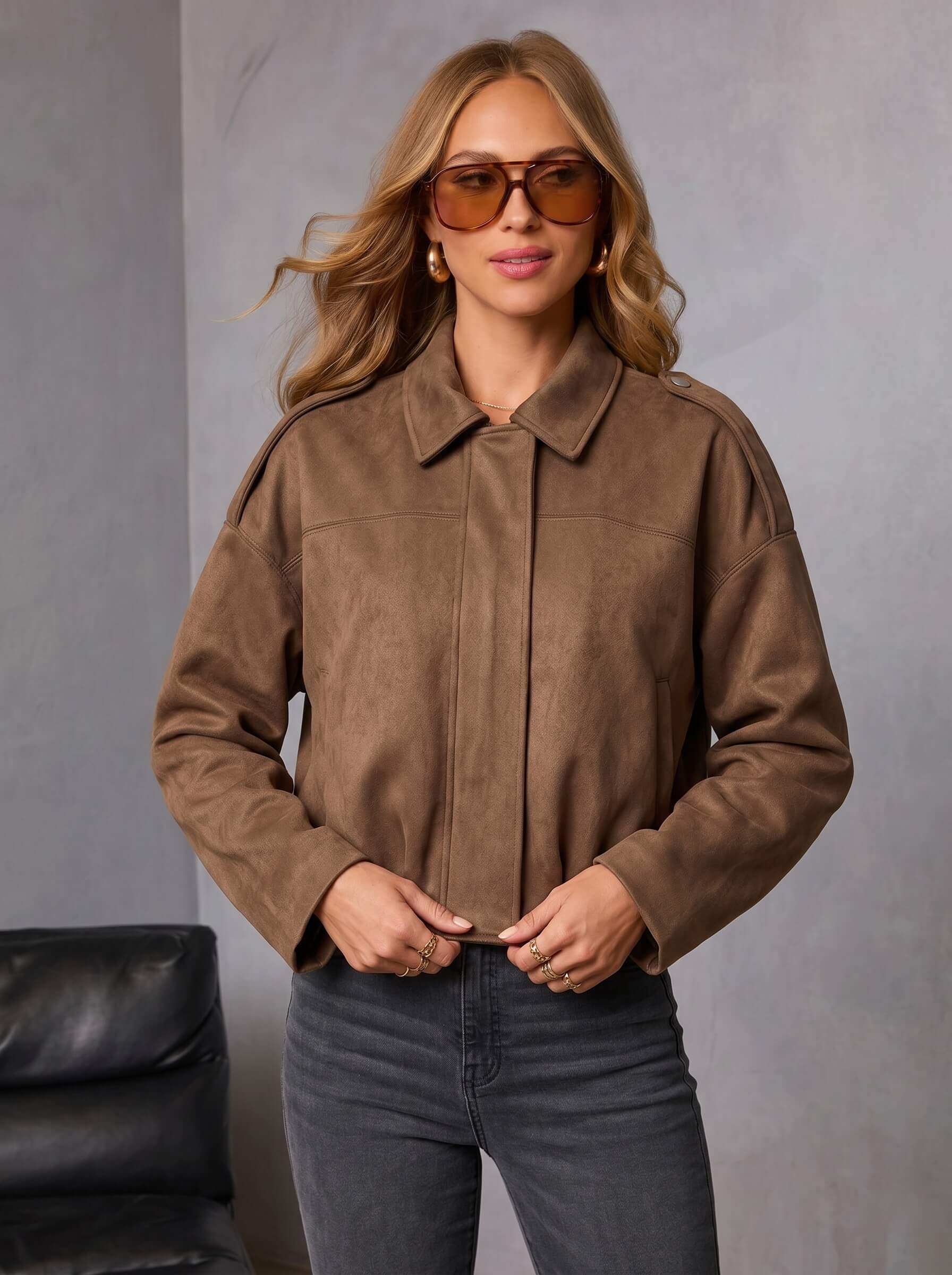 Sadie Bomber Jacket Mocha