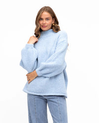 Greta Knit Jumper Blue