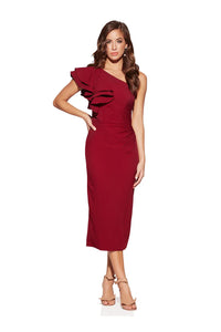 Nicolette Midi Dress Wine
